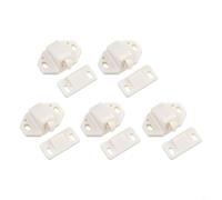 Lot de 5 loquets de porte pour meubles, armoires et placards avec rouleau ABS blanc, gâche à ressort pour un fonctionnement fluide, 35 mm x 21 mm x 20 mm