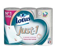 Lot De 5 - Lotus Just-1 Papier Toilette Blanc - 6 Rouleaux