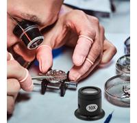 Lot de 5 loupes de bijoutier avec grossissements 5 x 15 x 20x conçues pour bijoux, pierres précieuses, timbres, inspection d'antiquités et réparation de montres, légère et portable