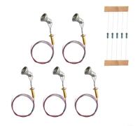 Lot de 5 lumières miniatures de ville blanc chaud pour mises en page | Lot de 5 LED blanc chaud, pour alimentation 3 V DC, pré-câblées prêtes à être allumées, idéales pour les trains à l'échelle
