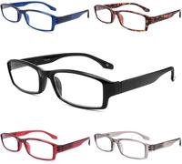 Lot De 5 Lunettes De Lecture Anti-Lumière Bleue Uv400 Avec Charnière À Ressort Confortable Lecteurs Légers Pour Femme Homme 2.25