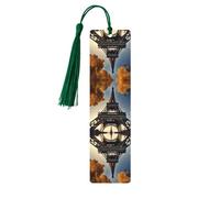 Lot de 5 magnifiques marque-pages en bois avec motif Tour Eiffel de Paris pour femme