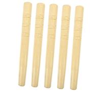 Lot de 5 Manches en Bois Dur Khaki pour Houes et Faucilles | Poignées de Rechange, Prise Confortable, Remplacement Facile, Format 5 Pièces