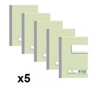 Lot De 5 Manifolds Quadrillé - A6 Dupli - Exacompta 3240e