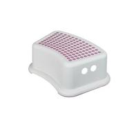 Lot de 5 Marchepieds antidérapants 13 cm en plastique - Blanc et Rose -