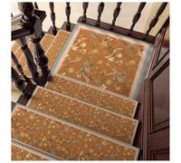 Lot de 5 marches d'escalier antidérapantes pour intérieur avec surface de moquette, marches de sécurité pour escaliers en bois, idéales pour les ménages avec enfants, personnes âgées et animaux