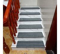 Lot de 5 marches d'escalier en caoutchouc antidérapant pour intérieur et extérieur - 65 x 24 x 3 cm - Facile à installer - Pour la maison et le jardin