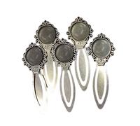 Lot de 5 marque-pages antiques avec pierre de cristal - Cadeau de remise de diplôme pour enseignant, étudiant, amateur de livres - Clip amusant pour enfants