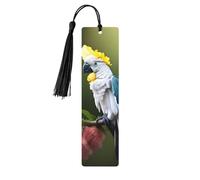 Lot de 5 marque-pages artistiques en forme de cacatoès et fleur pour femme, fournitures d'étude