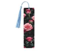 Lot de 5 marque-pages artistiques en forme de fleur de rose pour femme, fournitures d'étude