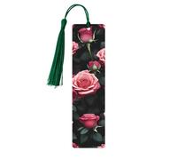 Lot de 5 marque-pages artistiques en forme de fleur de rose pour femme, fournitures d'étude