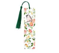 Lot de 5 marque-pages artistiques en forme de fleur et d'oiseau pour femme, fournitures d'étude