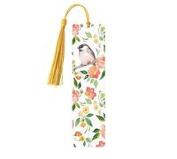 Lot de 5 marque-pages artistiques en forme de fleur et d'oiseau pour femme, fournitures d'étude