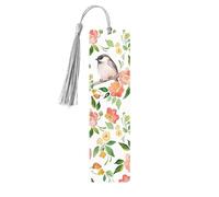 Lot de 5 marque-pages artistiques en forme de fleur et d'oiseau pour femme, fournitures d'étude