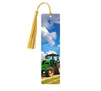 Lot de 5 marque-pages artistiques en forme de tracteur sous ciel bleu et nuages blancs pour femme, fournitures d'étude