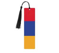 Lot de 5 marque-pages en bois avec drapeau de l'Arménie pour femme