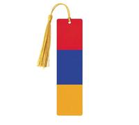 Lot de 5 marque-pages en bois avec drapeau de l'Arménie pour femme