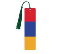 Lot de 5 marque-pages en bois avec drapeau de l'Arménie pour femme