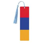 Lot de 5 marque-pages en bois avec drapeau de l'Arménie pour femme