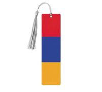 Lot de 5 marque-pages en bois avec drapeau de l'Arménie pour femme