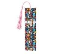 Lot de 5 marque-pages en bois avec impression acoustique et guitare - Marque-page en bois pour homme et femme - Marque unique à lire - Cadeau idéal