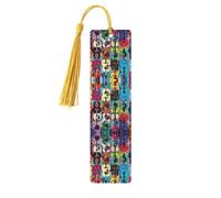 Lot de 5 marque-pages en bois avec impression acoustique et guitare - Marque-page en bois pour homme et femme - Marque unique à lire - Cadeau idéal