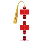 Lot de 5 marque-pages en bois avec motif drapeau de Gibraltar pour femme - Motifs mignons pour les amateurs de livres et les amateurs de lecture