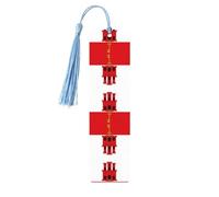 Lot de 5 marque-pages en bois avec motif drapeau de Gibraltar pour femme - Motifs mignons pour les amateurs de livres et les amateurs de lecture
