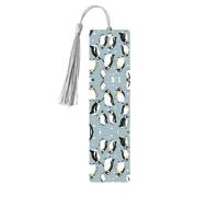 Lot de 5 marque-pages en bois avec motif pingouin et flocon de neige, pour homme et femme, marque unique à lire, cadeau idéal