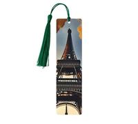 Lot de 5 marque-pages en bois avec motif Tour Eiffel Paris- Pour la lecture - Cadeau idéal pour les amoureux