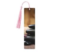 Lot de 5 marque-pages en bois avec pompons, marqueurs de page de lecture, cadeaux pour homme et femme