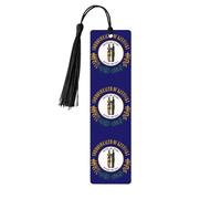 Lot de 5 marque-pages en bois avec pompons, motif drapeau de l'État du Kentucky