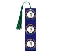 Lot de 5 marque-pages en bois avec pompons, motif drapeau de l'État du Kentucky