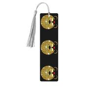 Lot de 5 marque-pages en bois avec pompons - Motif femme africaine - Cadeau pour les amateurs de livres