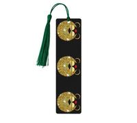 Lot de 5 marque-pages en bois avec pompons - Motif femme africaine - Cadeau pour les amateurs de livres