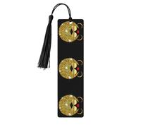 Lot de 5 marque-pages en bois avec pompons - Motif femme africaine - Cadeau pour les amateurs de livres