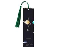 Lot de 5 marque-pages en bois avec pompons, motif Jupiter Saturne du système solaire, cadeaux pour homme et femme