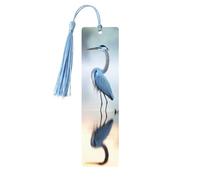 Lot de 5 marque-pages en bois en forme d'oiseau avec pompons, fournitures d'étude uniques, cadeaux pour lecteurs