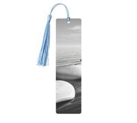 Lot de 5 marque-pages en bois gris avec pompons - Marqueurs de page de lecture - Cadeaux pour homme et femme