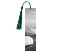 Lot de 5 marque-pages en bois gris avec pompons - Marqueurs de page de lecture - Cadeaux pour homme et femme