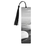 Lot de 5 marque-pages en bois gris avec pompons - Marqueurs de page de lecture - Cadeaux pour homme et femme