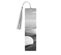 Lot de 5 marque-pages en bois gris avec pompons - Marqueurs de page de lecture - Cadeaux pour homme et femme