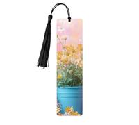 Lot de 5 marque-pages en bois imprimés double face avec fleurs et papillons au printemps, cadeaux pour les amateurs de livres, accessoires de cahier, cadeaux d'anniversaire pour homme