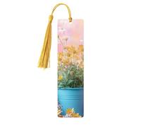 Lot de 5 marque-pages en bois imprimés double face avec fleurs et papillons au printemps, cadeaux pour les amateurs de livres, accessoires de cahier, cadeaux d'anniversaire pour homme