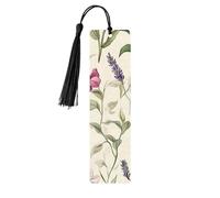 Lot de 5 marque-pages en bois imprimés double face avec orchidées printanières et fleurs sauvages, cadeaux d'anniversaire pour les amateurs de livres, cadeaux d'anniversaire pour homme