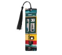 Lot de 5 marque-pages en bois pour femme avec pampilles de tramway de Lisbonne