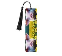 Lot de 5 marque-pages en bois pour femme, motif cochon de viol, fournitures d'étude