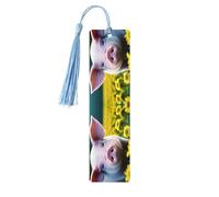 Lot de 5 marque-pages en bois pour femme, motif cochon de viol, fournitures d'étude