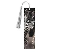 Lot de 5 marque-pages en bois pour homme et femme, animaux sauvages, zèbres, marque-pages uniques faits à la main avec pampille et pendentif en bois pour enseignants, cadeau d'anniversaire