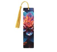 Lot de 5 marque-pages en bois pour homme et femme - Belle couleur - Marqueurs de livre uniques faits à la main avec pampille - Marque-page en bois pour enseignants, cadeau d'anniversaire